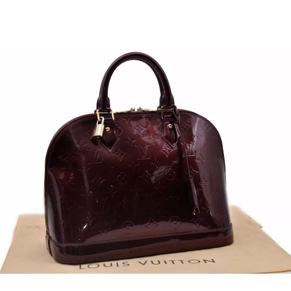 Louis Vuitton Vernis Alma PM Hand Bag Bordeaux